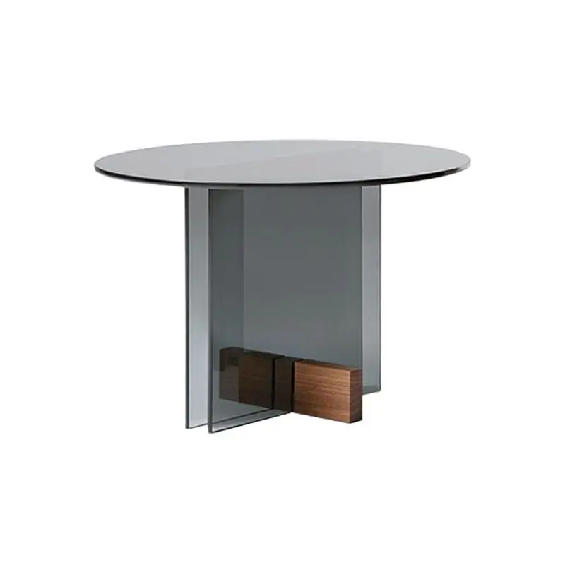 Minimalist gray round edge few designer sofa bedside solid