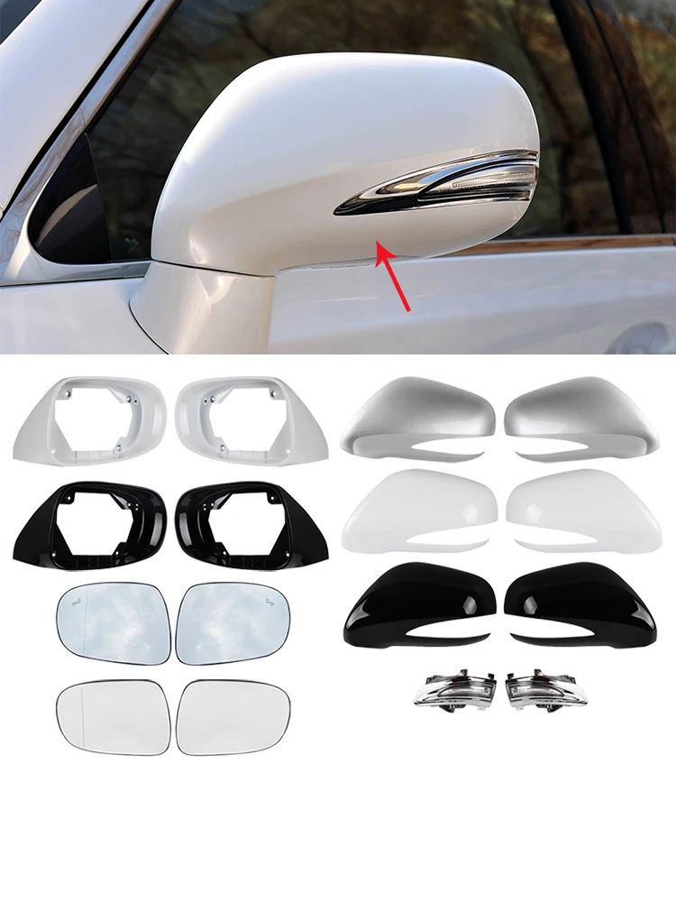 

For Lexus ES240 ES250 ES335 IS250 IS300 IS350 2009 2010 2011 2012 Rearview Mirror Cover Frame Turn Signal Lamp Glass Heated