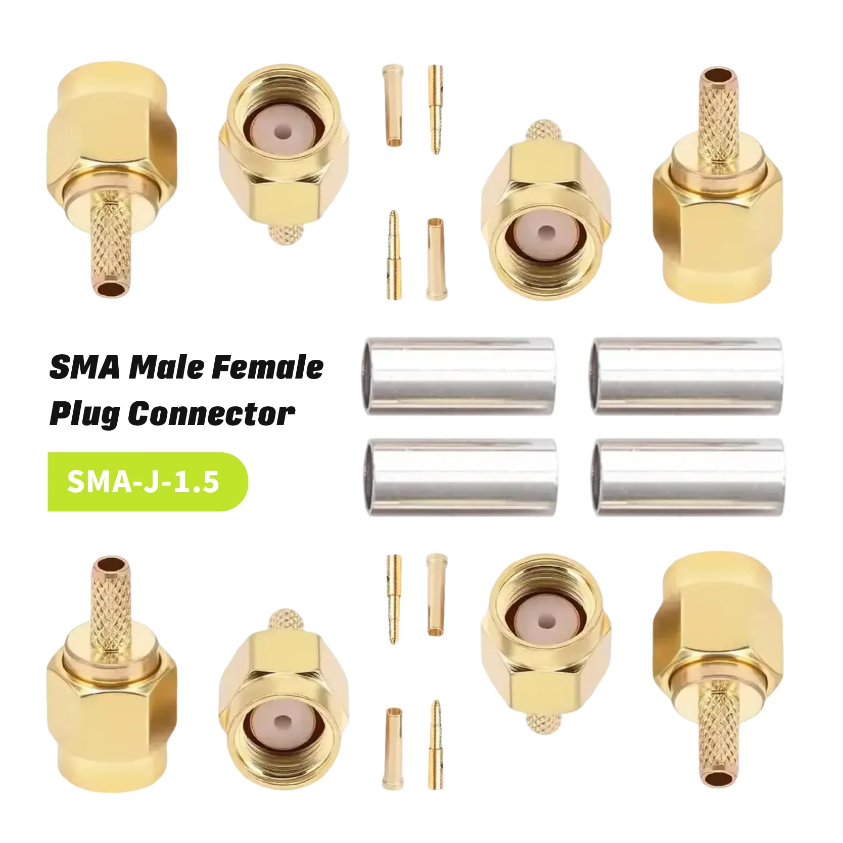 

5Pcs SMA Male Female Plug Crimp for RG174 RG316 LMR100 Coax Coaxial Cable RF Connector