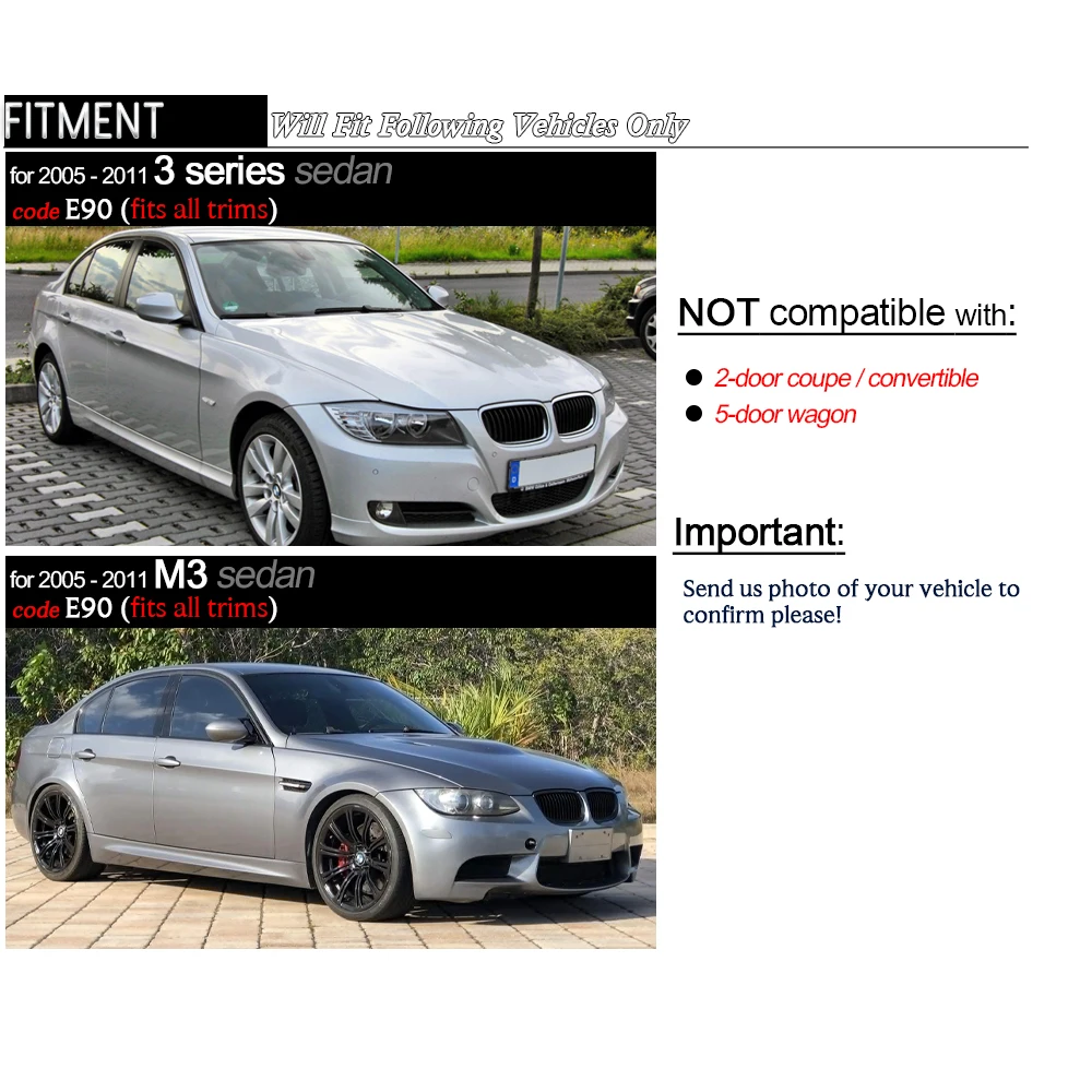 E90 Spoiler, Autoclave Dry Carbon Fiber Rear Deck Spoiler for BMW 3 Series Sedan 2005 - 2011 318i 320i 325i 328i 330i 335i M3