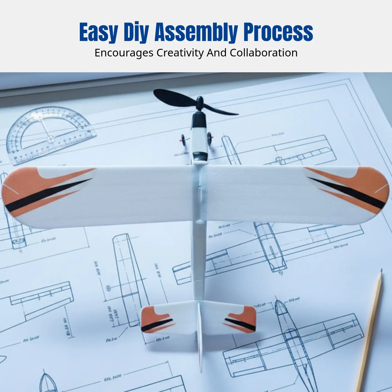 

Модель самолета на резиновом приводе, пенопластовый планер, для самостоятельной сборки, развивающая игрушка для подростков