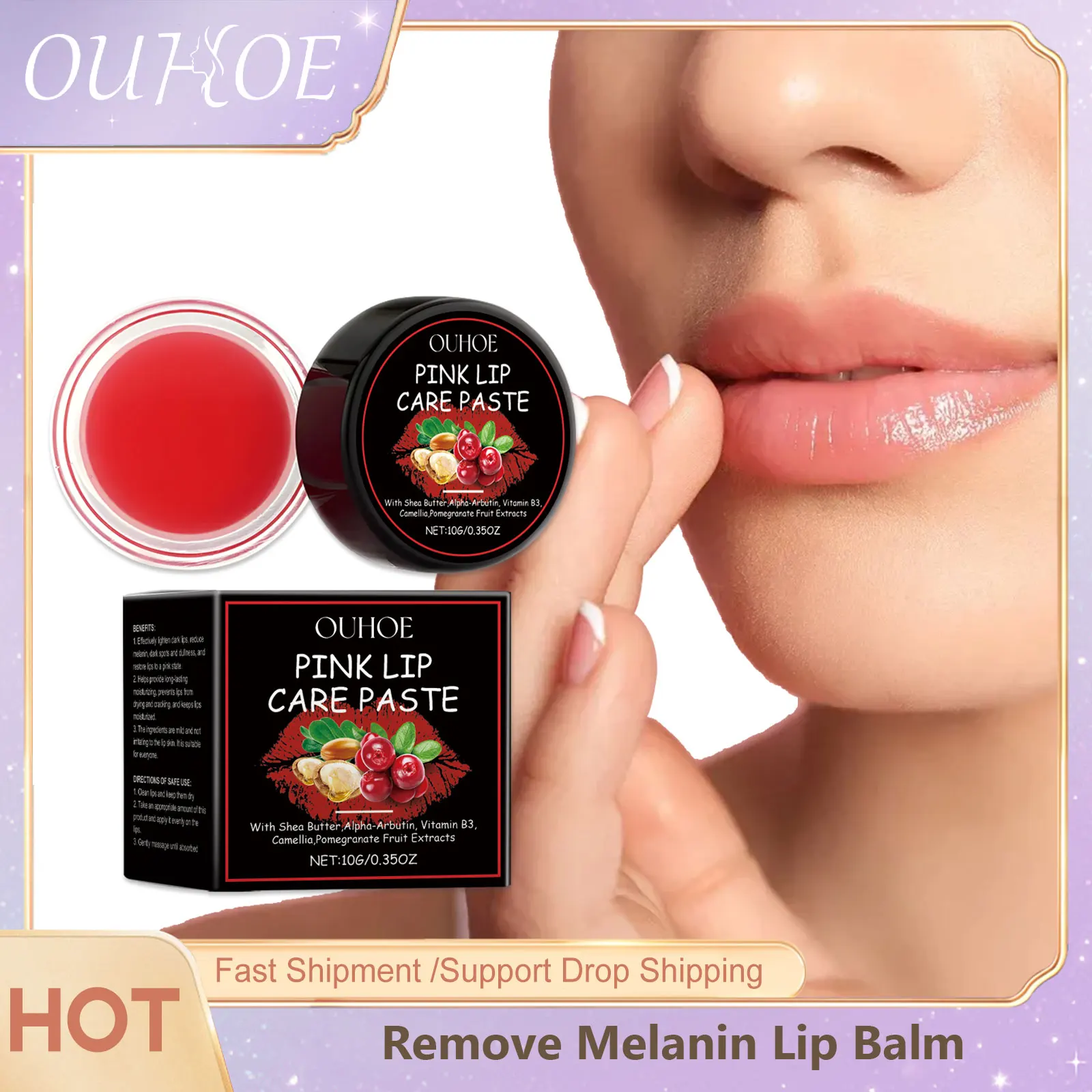 

Remove Dark Lip Balm Lightening Melanin Mask Exfoliating Fade Fine Line Cracking Dead Skin Repair Nourish Moisturizing Lip Balm