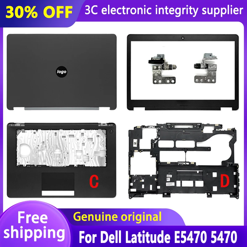 

New Laptop case for Dell Latitude E5470 5470 LCD Back Cover Front Bezel Hinges Palmrest Bottom Case Hinges Door cover Top Upper