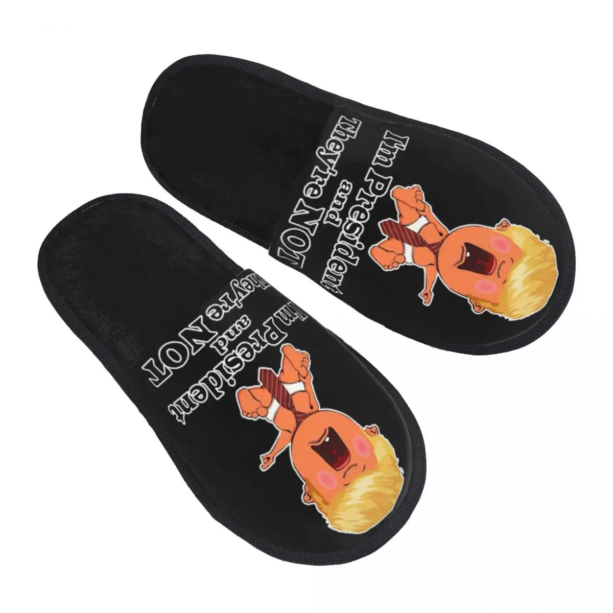 3D printing Men Women Furry Indoor slippers,Donald Trump Cartoon fashion special Anti-skid Slippers