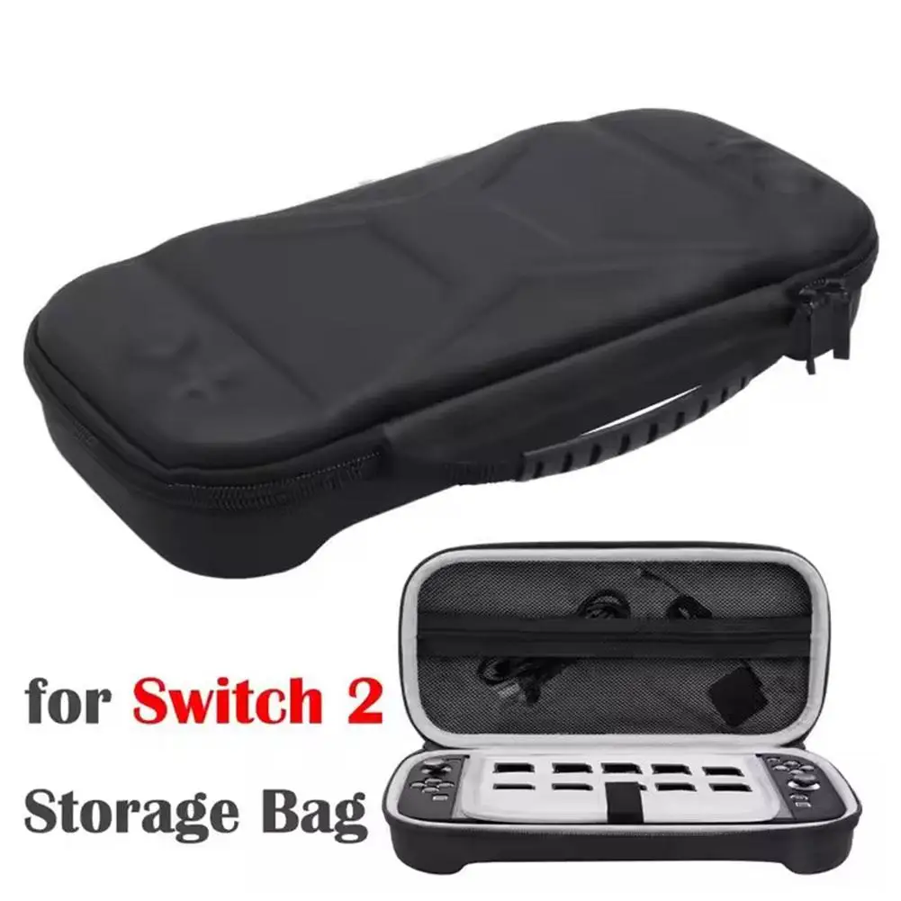 حقيبة حمل لجهاز نينتندو سويتش 2 حقيبة حمل صلبة محمولة للسفر بمقبض شل مع جيوب للملحقات وألعاب Gam Q3D2 #1
