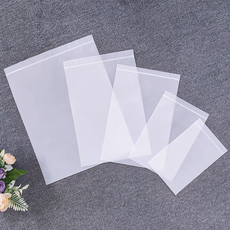 50Pcs frosted cpe cartilage ziplock bag clothing packaging bag book jewelry stationery packaging seal bag printing logo