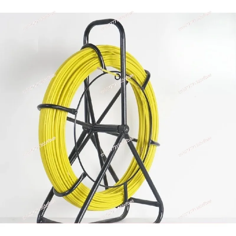 Electrician Wire Threading Stand Fiberglass Wire Cable Running Rod Fish Tape Rodder 4/5/7mm Cable 50m/100m Pipe Unblocker
