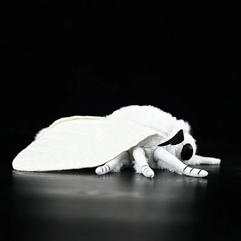 Original Insect Series White Moth Plush Toys Simulated Animal Figurine Moth Doll Lifelike Animals Doll Kawaii Toy Gifts