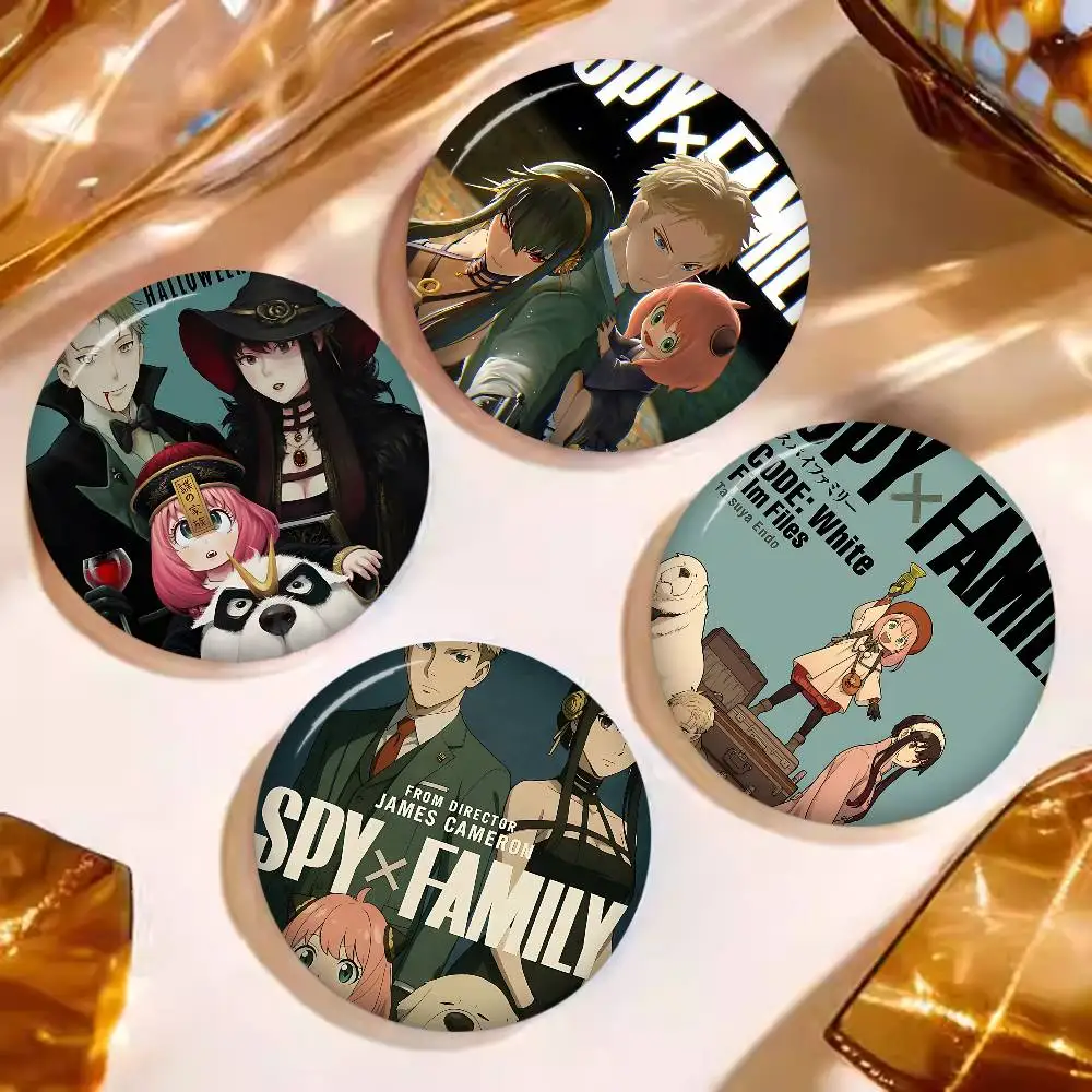 comedy anime S-Spy X F-FamilyS 58mm Cute Series Pins Funny Badge Interesting Cartoon Animals Brooches Backpack Clothes Gift