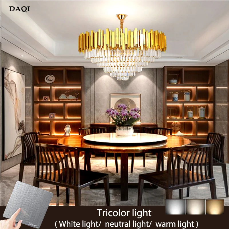 

Modern lighting golden shining light crystal lamp LED crystal chandelier lamp villa dining room crystal light living room lamps