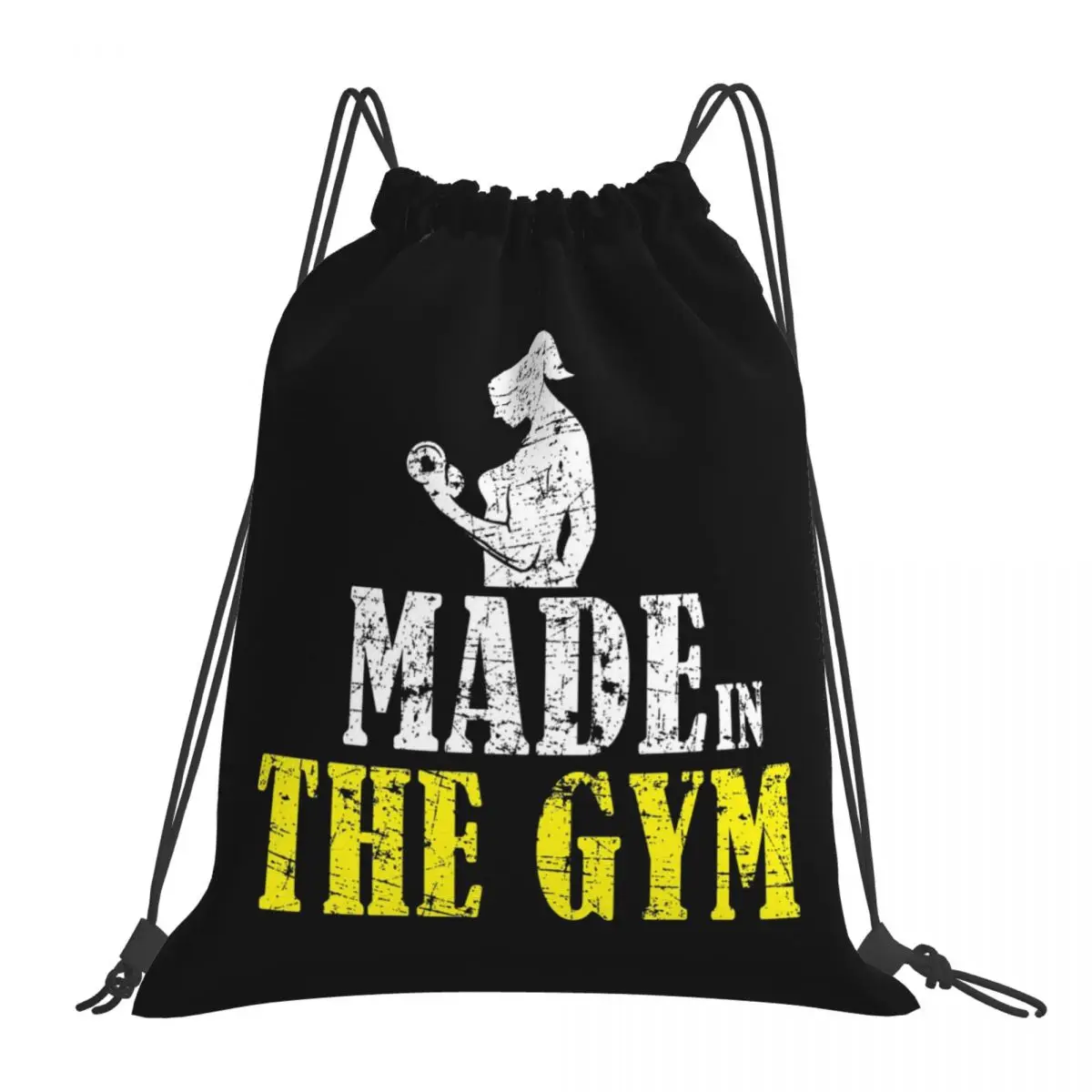 Made In The Gym For Women Bodybuilders Backpacks Fashion Portable Drawstring Bags Sports Bag Book Bags For Travel School