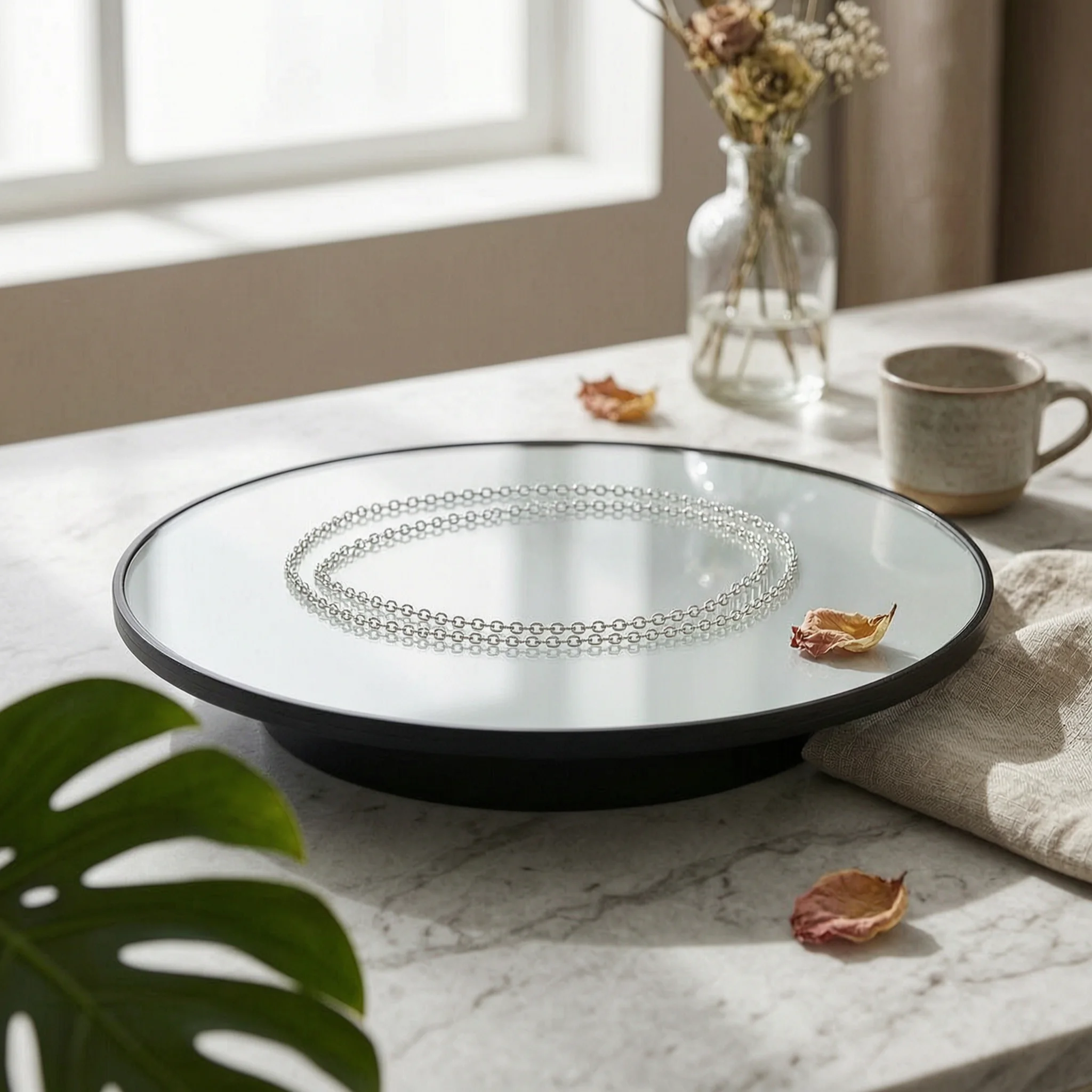 

Electric Rotating Display Stand 5 Kg Capacity Rotating Display Turntable Mirror Turntable ABS Body Photo Gear Slow Rotation