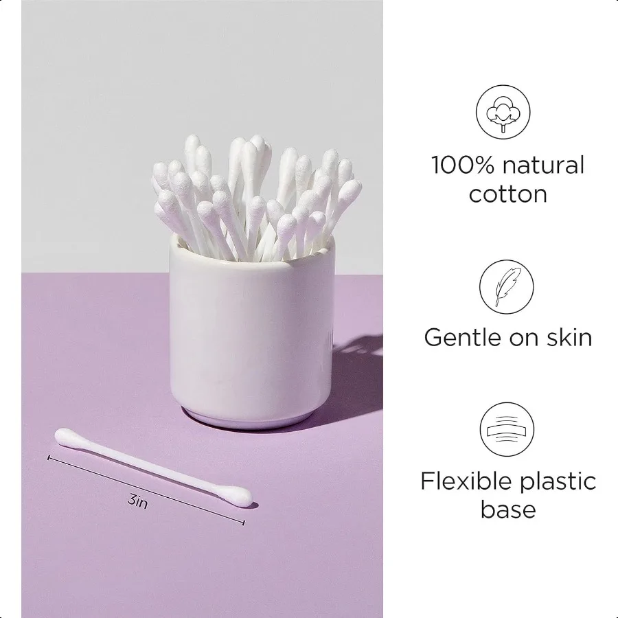 ダイアン綿棒 敏感肌用 やわらかくて優しい メイクアップ マニキュア ネイルポリッシュのタッチアップ マニキュア ペディキュア 美容アプリケーターに最適