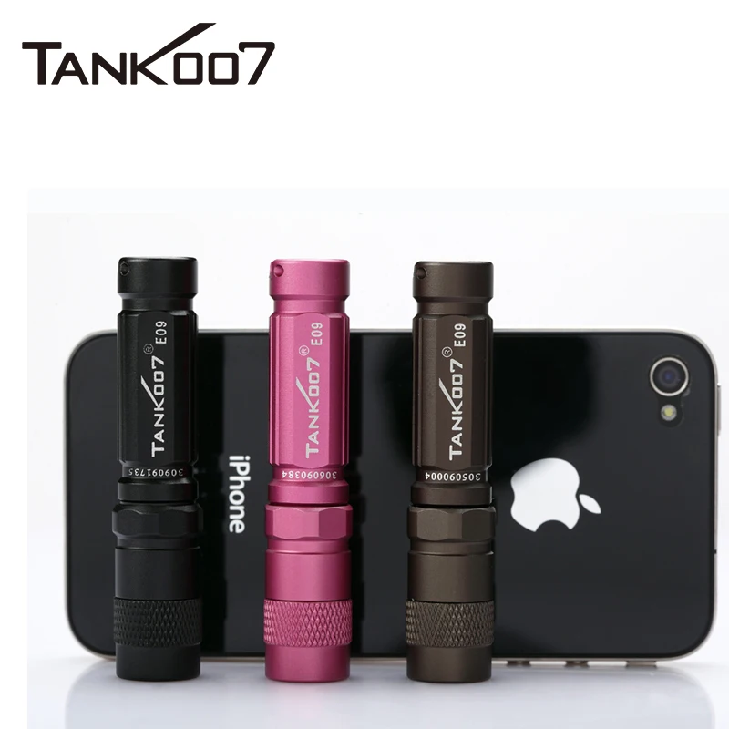 TANK007 E09 Mini Flashlight Portable Pocket EDC Small High Power Led Torch 120LM AAA Battery Keychain Outdoor Camping Lamp