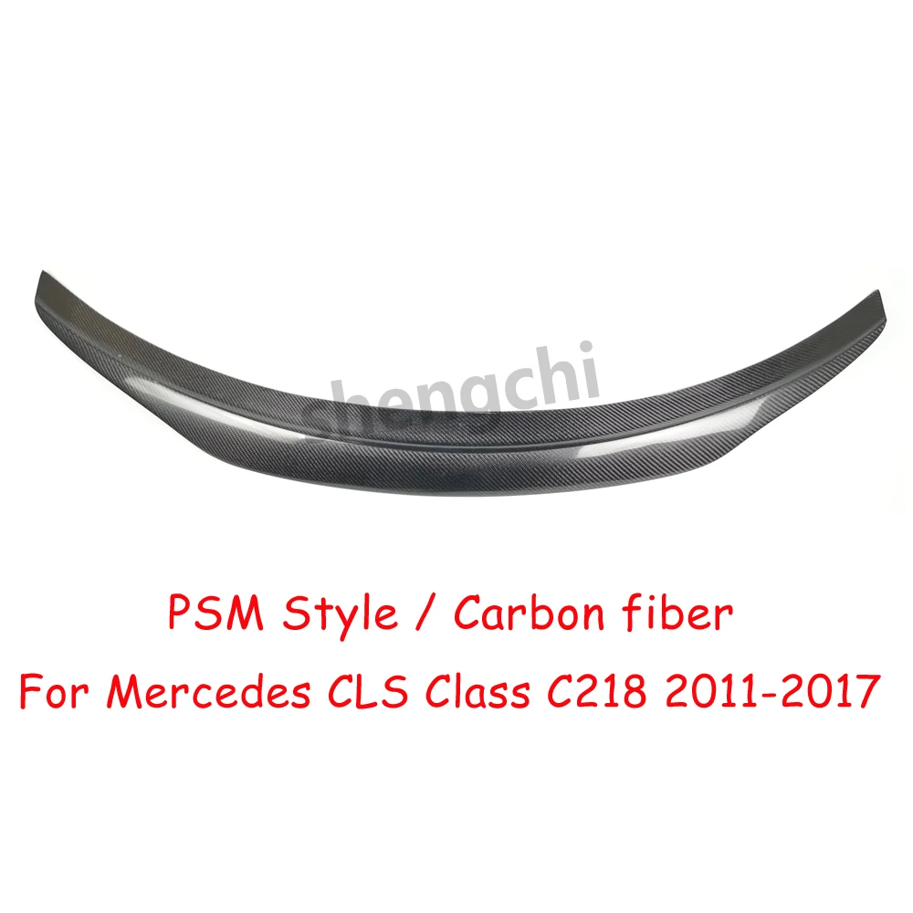 C218 PSM Style Carbon Fiber Spoiler For Mercedes CLS Class W218 CLS300 CLS350 CLS400 CLS500 Rear Trunk Spoiler Wing 2011-2017