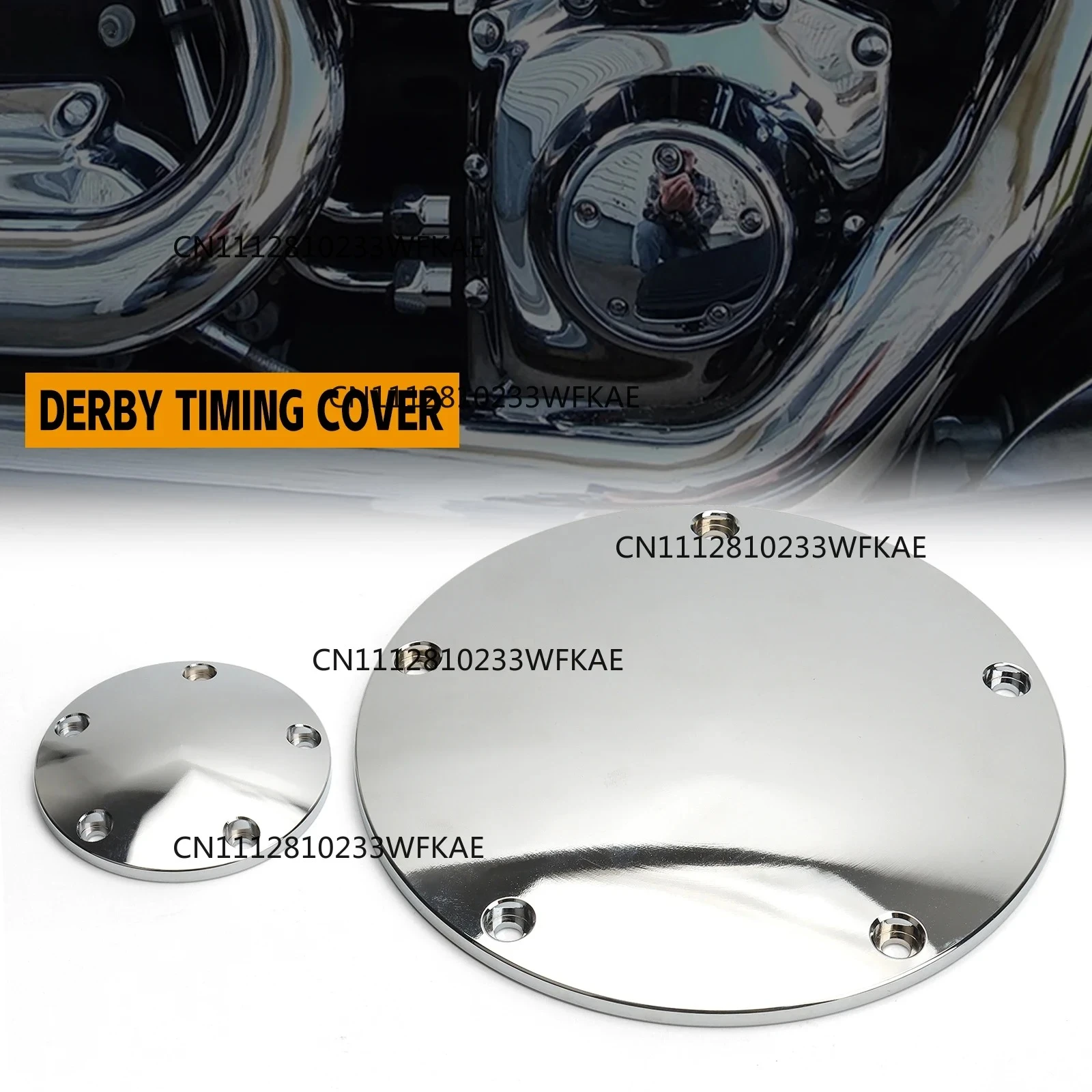 For Harley Dyna Softail Low Rider Fat Bob Touring Road King Street Glide 5 Holes Aluminum Motorcycle Derby Timing Timer Cover