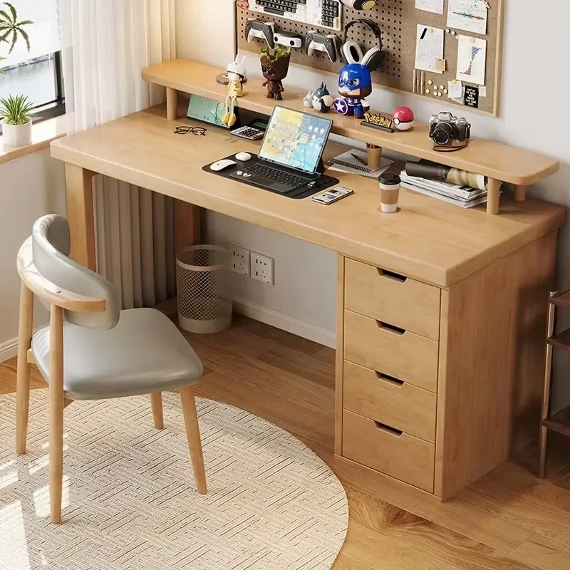 Corner Desk Hot Sale Home Office Furniture Rubber Wood Multi-Functional Modern Industrial Thick Solid Computer Desk
