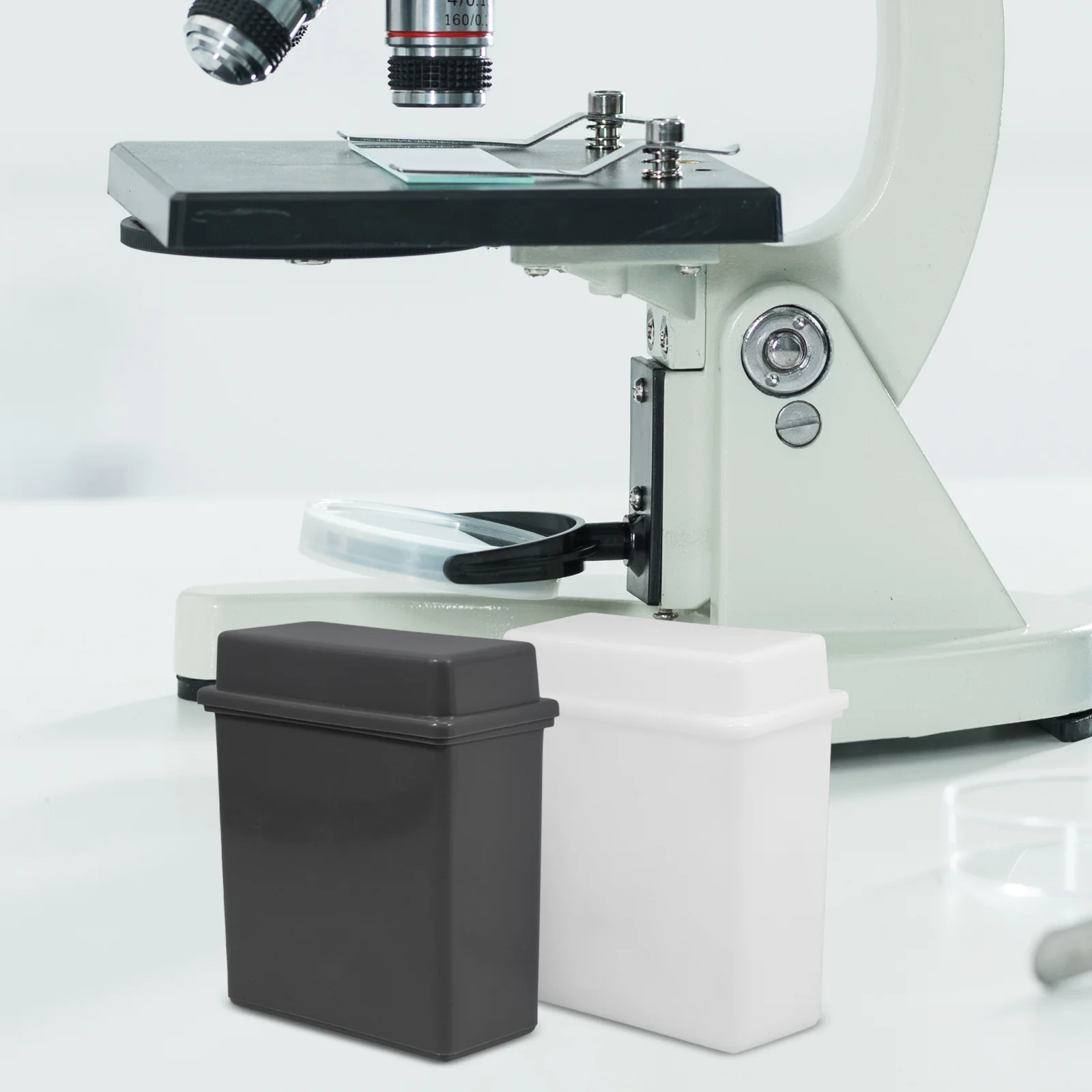 

2Set Microscope Slide Staining Rack Polypropylene Lab Use Includes Retrieval Box Microscope Slide Storage Box