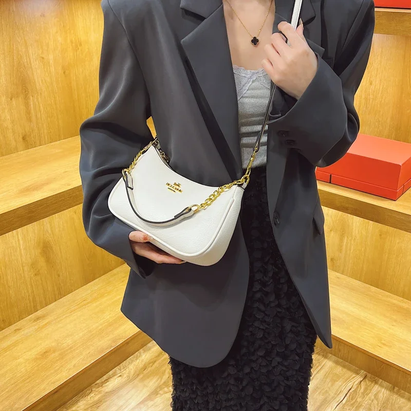 

High-End Minimalist Commuter Bag Vintage Textured Leather Crossbody Handbag Women Luxury Tote with Trendy Letter Logo Design