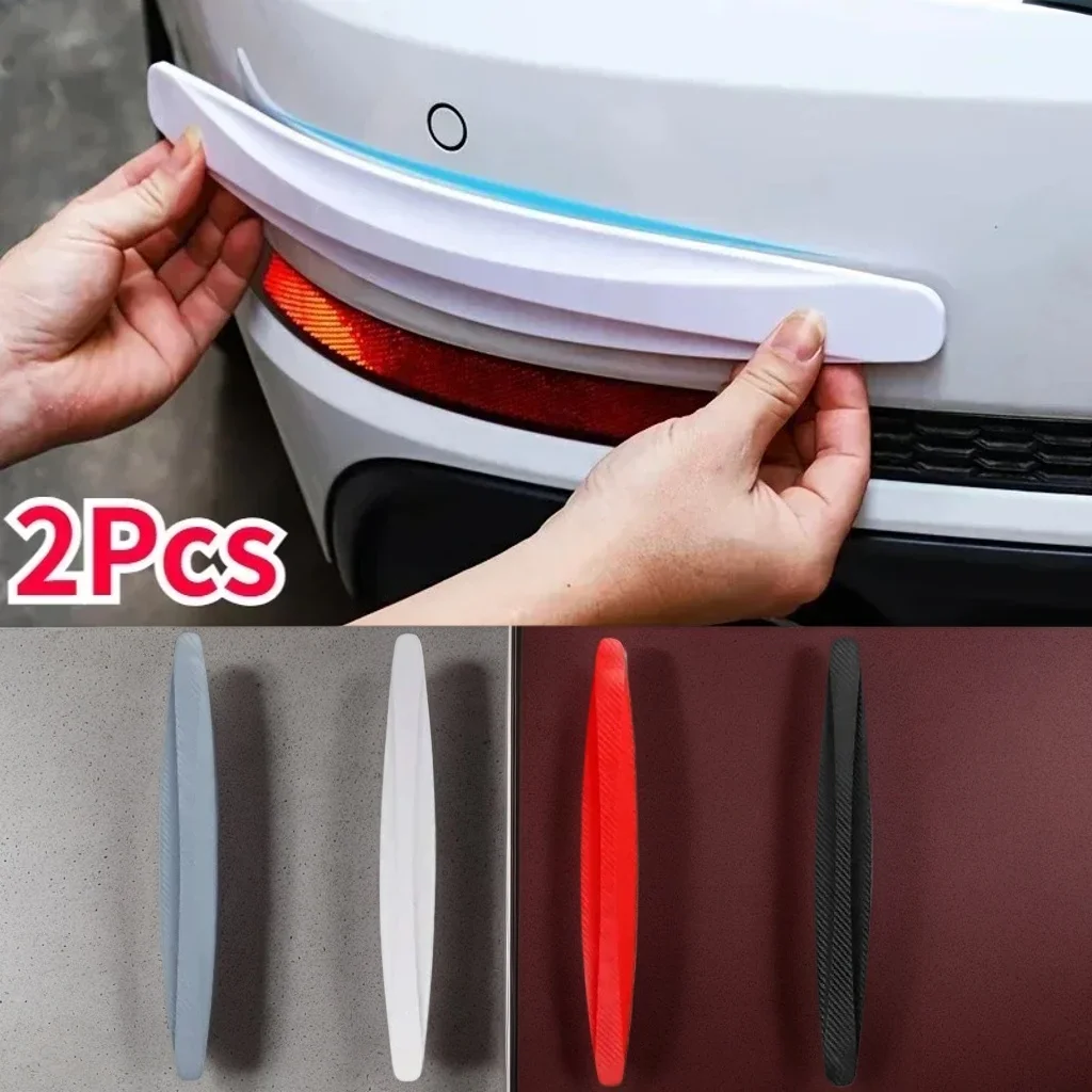 

2pcs Universal Anti-Collision Protector Stickers - Front/Rear Bumper Guard & Anti-Scratch Strips (Auto Accessories)
