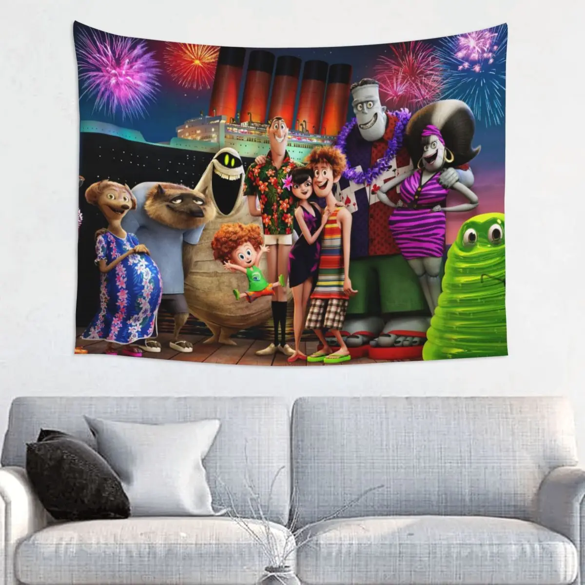 Hotel Transylvania Tapestry Wall Hanging Room Decor Accessory Home Wall Decor