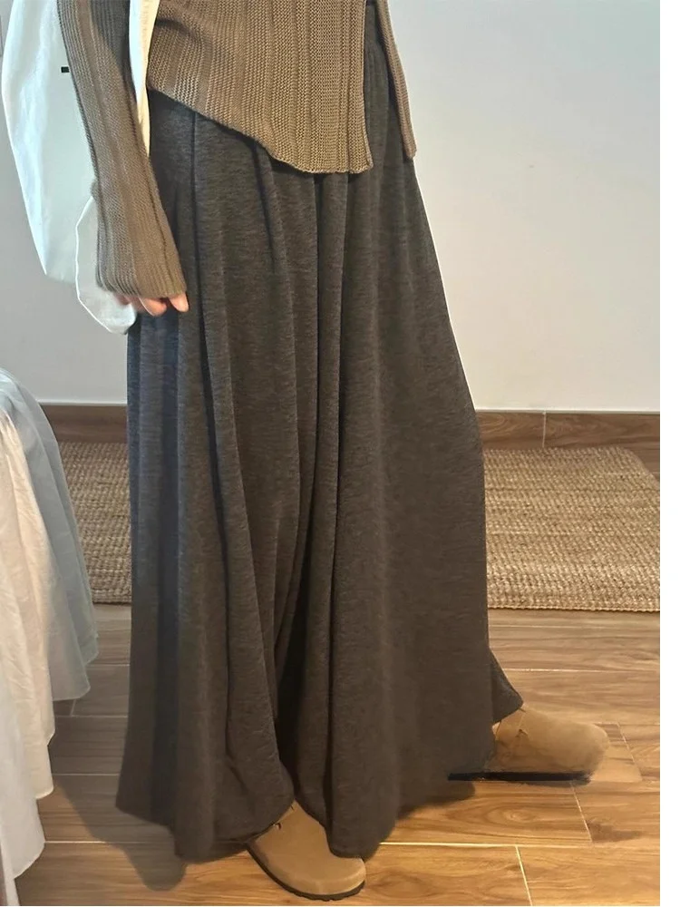 

Женские зимние брюки с высокой талией, свободные, широкие, мягкие, удобные, повседневные, в стиле кэжуал