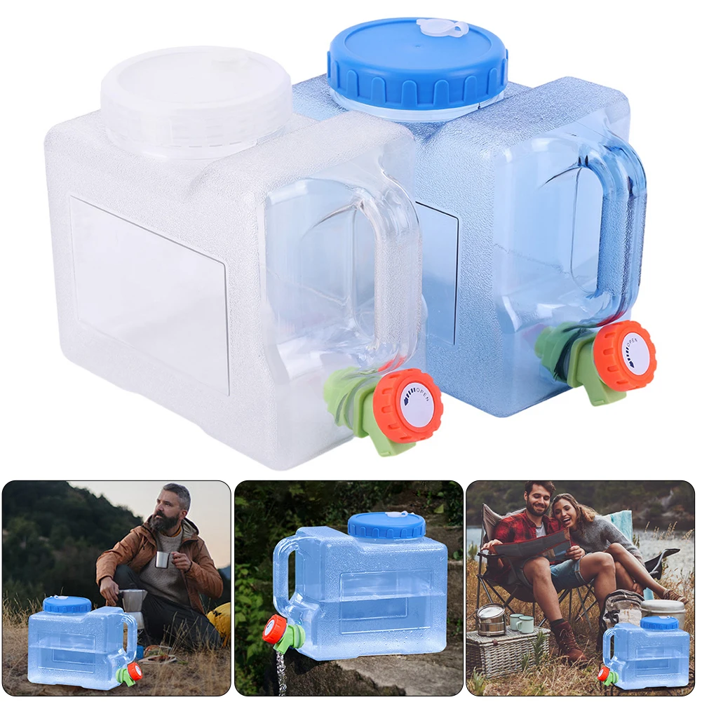 3L Portable Water Container with Spigot Drinking Water Jug Multifunction Water Storage Carrier Leakproof for Camping Picnic