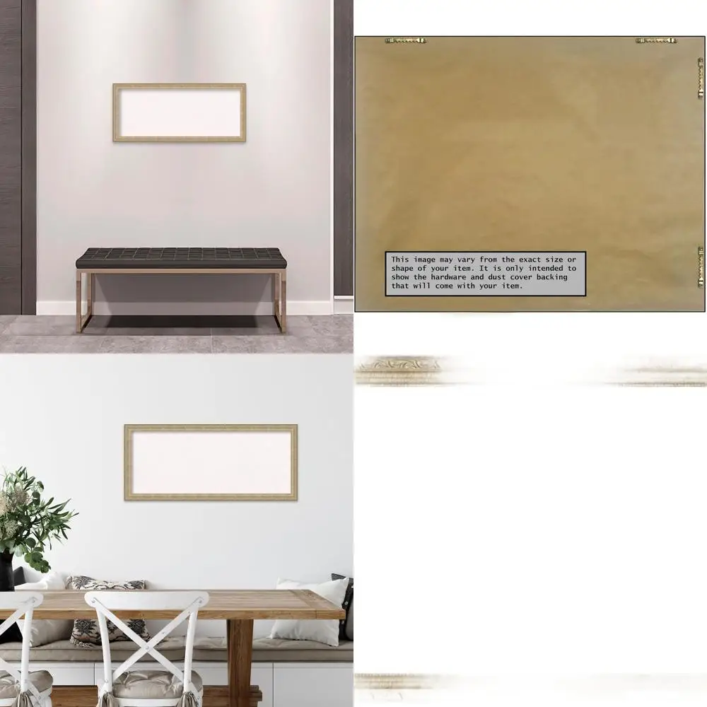 

Champagne-Framed 14x32 Cork Wall Board for Home and Office, Medium-Sized Vision Board Organizer