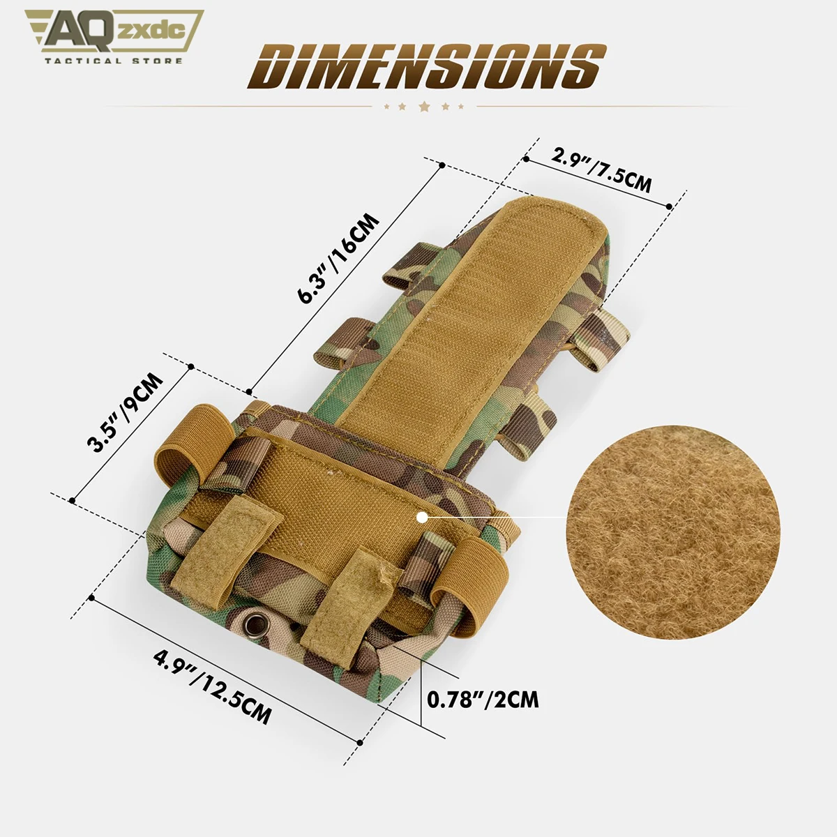 Custodia tattica per batteria per casco Custodia per contrappeso MK2 Borsa per batteria per casco Borsa per pesi di equilibrio per caccia softair Sport all'aria aperta