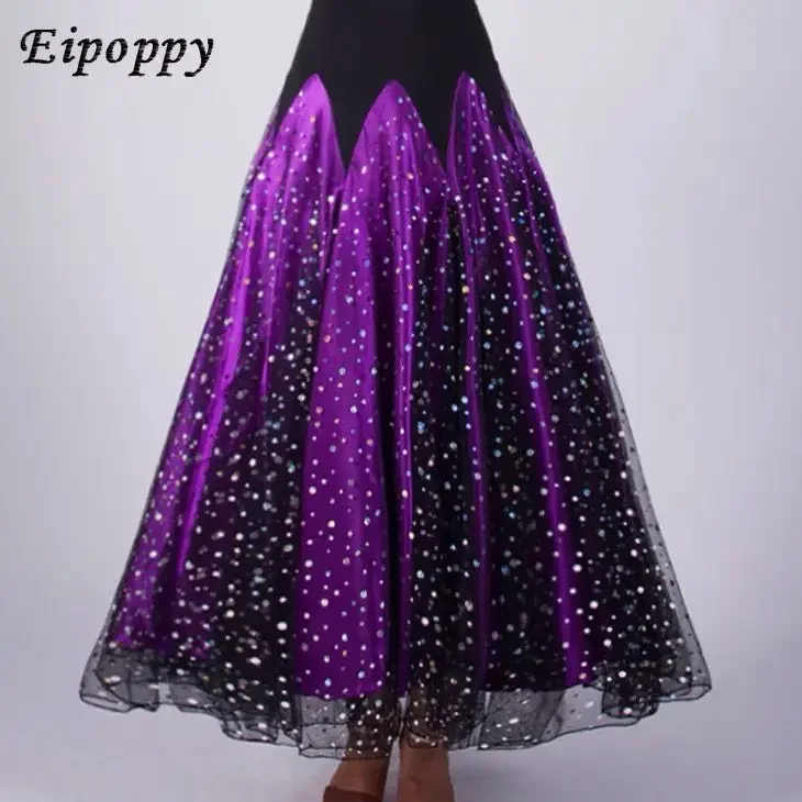 Gonna lunga moderna con orlo largo gonna da ballo sociale da donna abito da ballo moderno