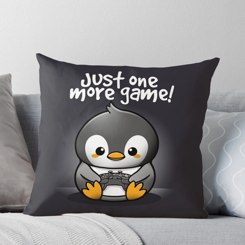 

Pengin just one more game Throw Pillow Christmas Pillow Cases Sofas Covers Cushions For Children Decorative pillow case