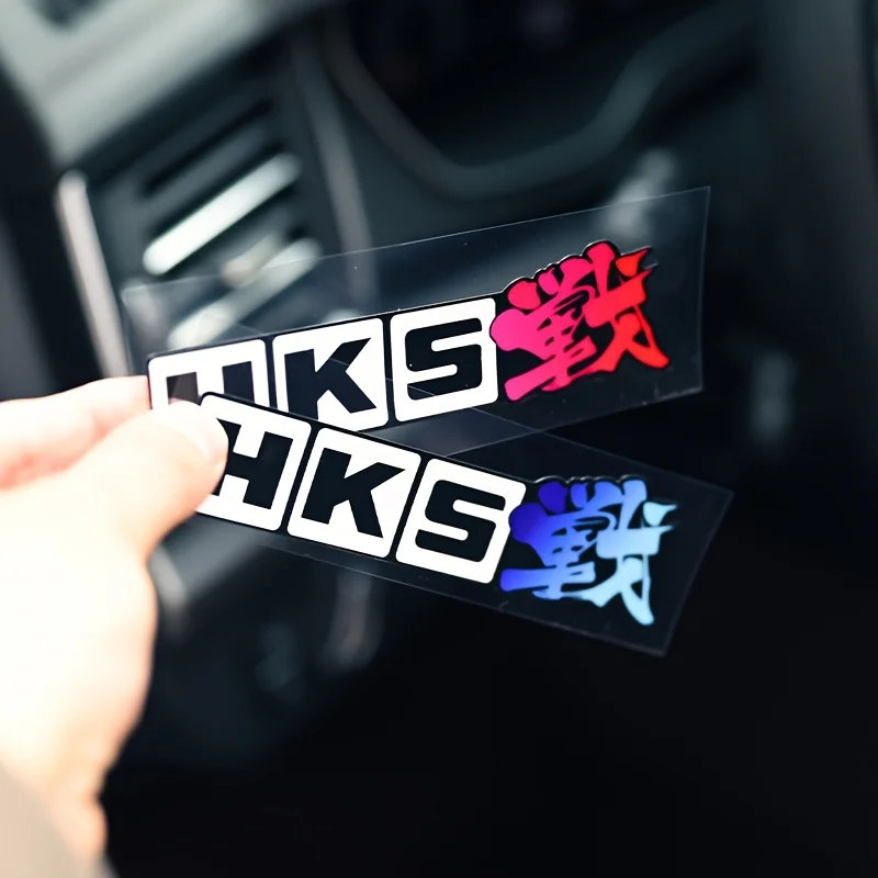 

2PCS/SET Racing Theme Waterproof Vinyl Stickers Red Blue Gradient Decals For Car Auto Exterior Decor