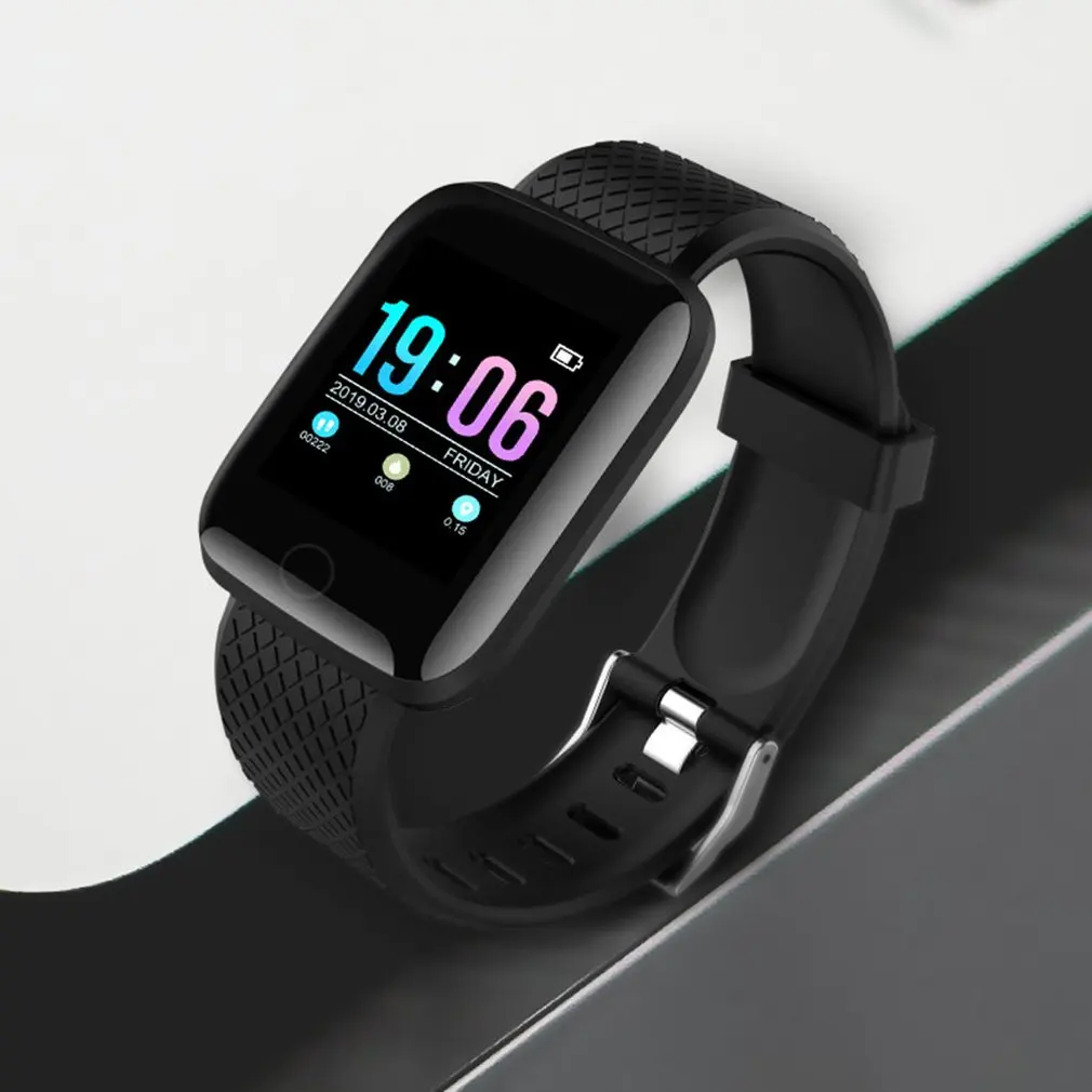 116Plus Touch สมาร์ทวอท์ช1.3นิ้วหน้าจอสีสมาร์ทวอท์ช Multi-Function Pedometer และ Heart Rate การตรวจสอบกีฬาสร้อยข้อมือ