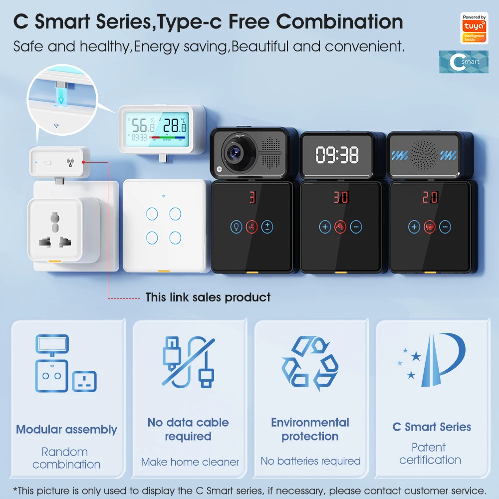 Amplificador de sinal Tuya ZigBee, repetidor, tipo C, extensor, gateway, dispositivos domésticos inteligentes, automação inteligente, vida inteligente