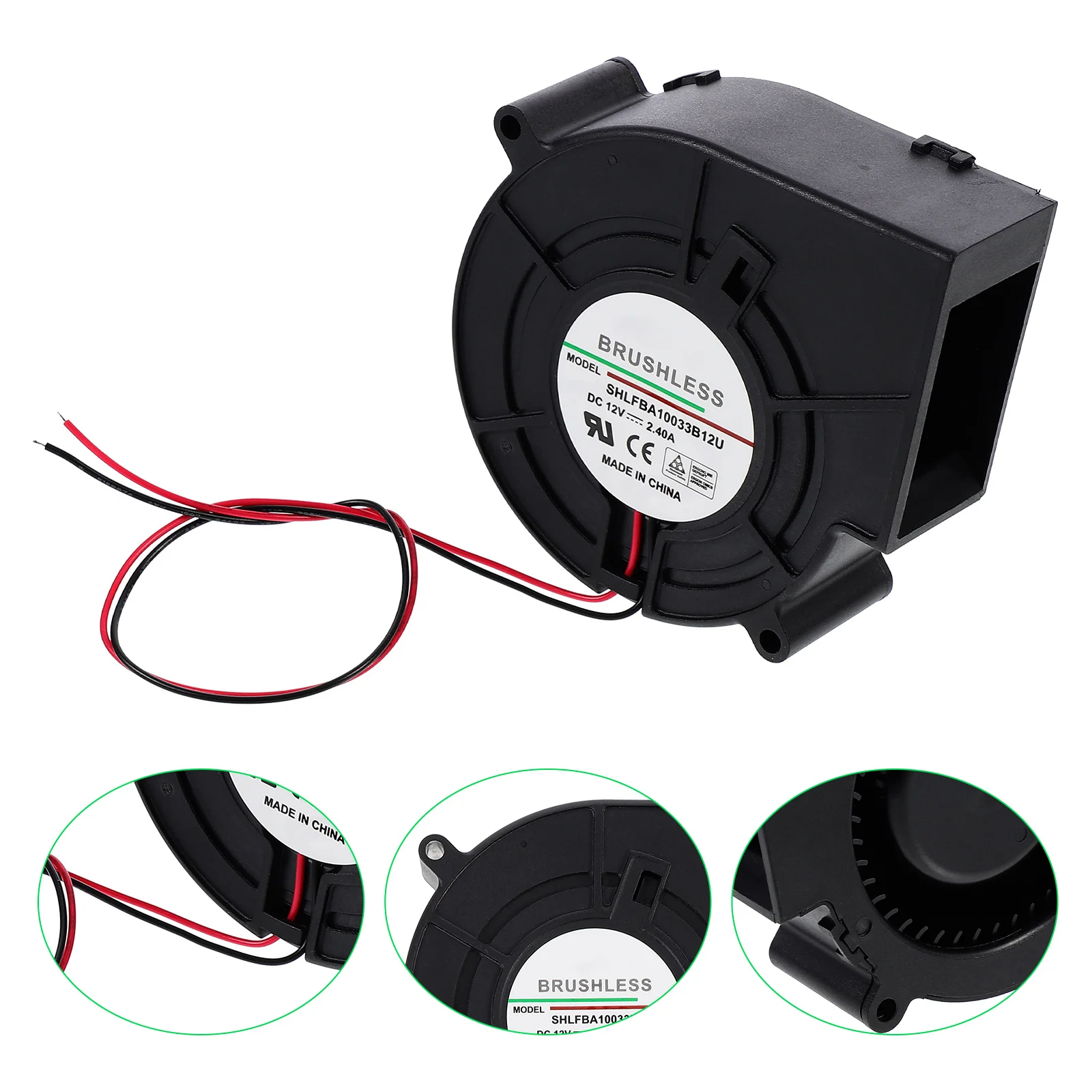 

Охлаждающий вентилятор печи постоянного тока 12 В, прочный материал Pbt, высокий поток воздуха, без обслуживания, двойные шарикоподшипники, эффективное рассеивание тепла