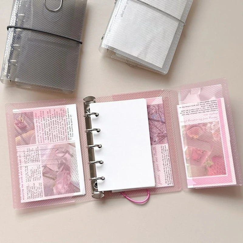 M5 Portable Transparent Case Planner, Loose-leaf Storage Book, Mini Memo pad