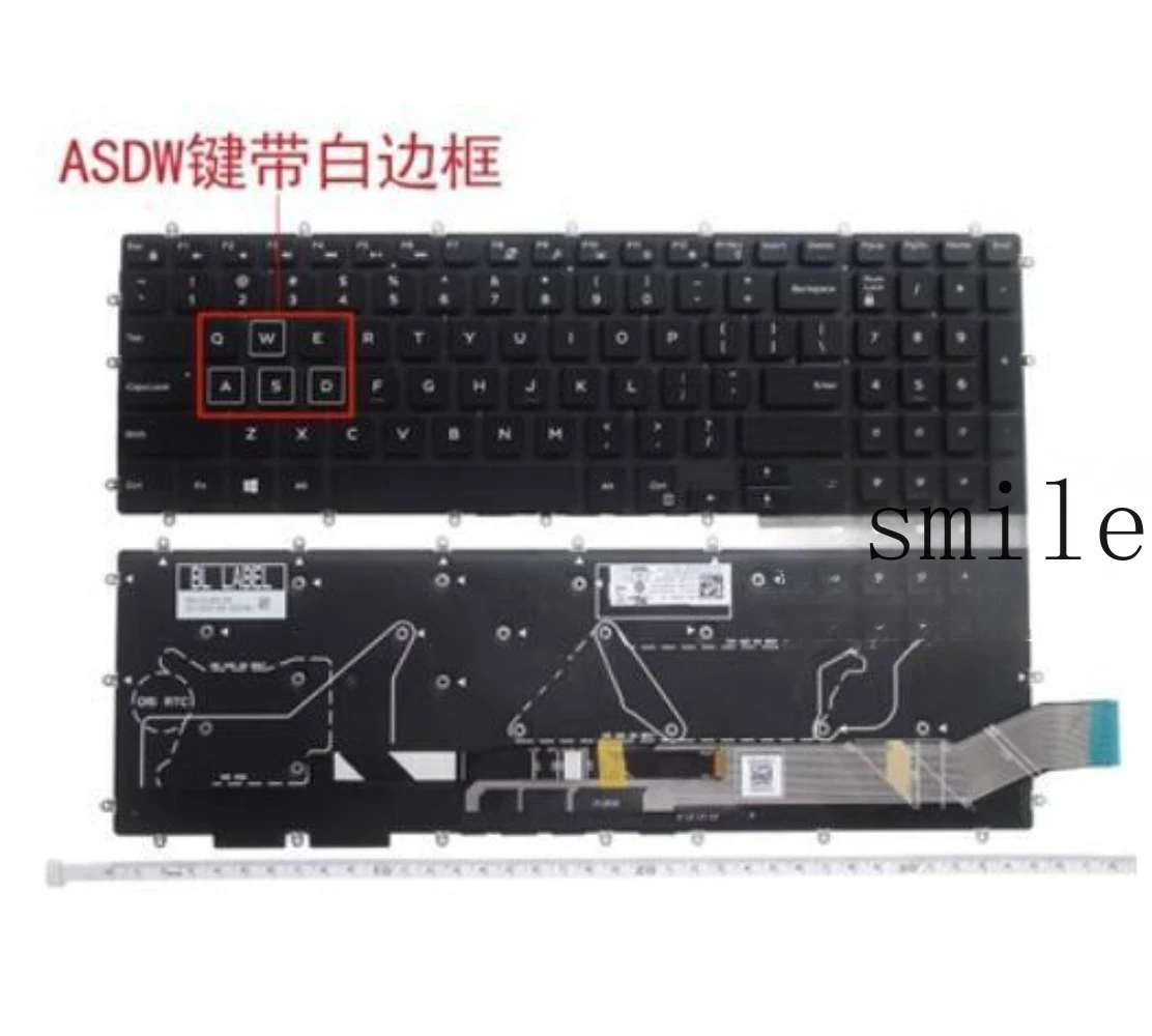 

НОВАЯ КЛАВИАТУРА С RGB-ПОДСВЕТКОЙ ДЛЯ DELL G3 3579 P75F 3779 G5 15 5587 G7 15 7588 (США)