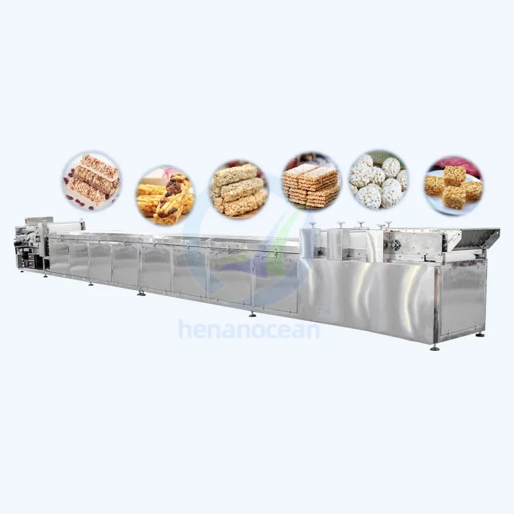 Automatic Muesli Nut Candy Bar Making Machine Cereal Protein Energy Bar Production Line
