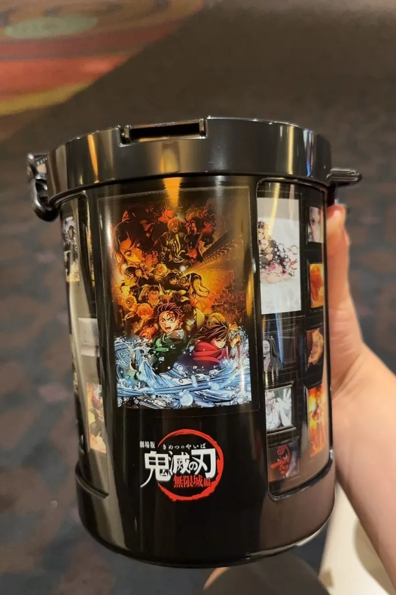 شخصيات الرسوم المتحركة الأصلية المحدودة شيطان القاتل الفصل اللانهائي للمدينة نماذج اللعب دلو الفشار مجموعات البلاستيكية ديكور الهدايا #6