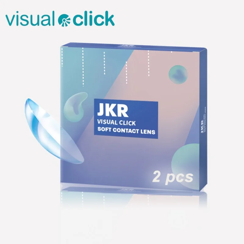 Visual Click Clear Contact Lens Clear lenses Diopter Vision Correction With Degree Annually Myopia Power Contact Lenses Acu Vue