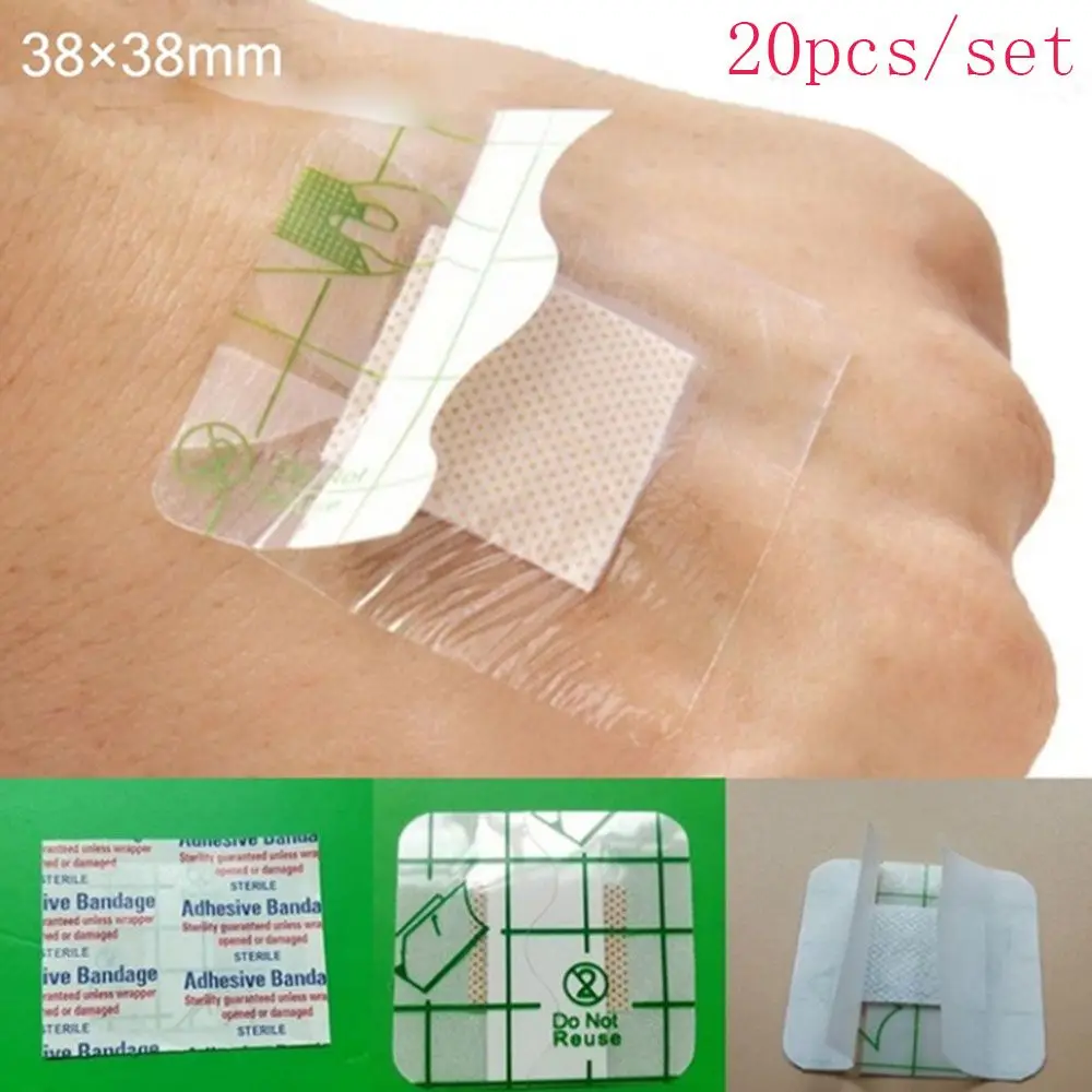 20Pcs/pack Wound Sticker Waterproof Adhesive Wound Dressing Fixation Tape Bandage First Aid Kit Bandage