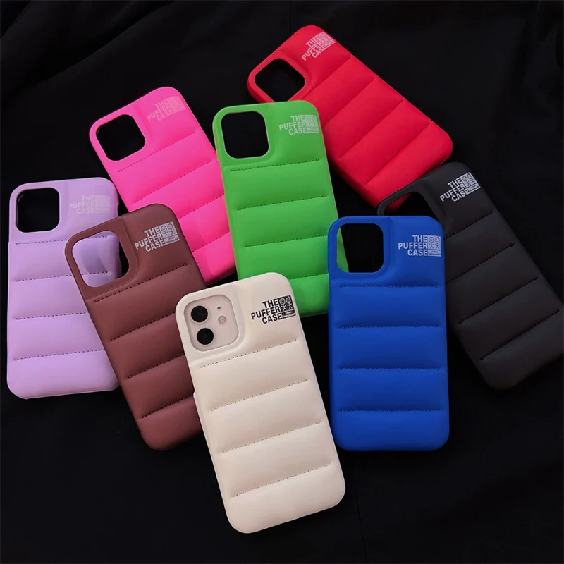 2022 Hot Sale The Puffer Down Jacket Phone Case for Iphone X Xr Xs Max 11 12 13 Pro Max 12/13mini 7 8 Plus Fashion Brand Cover