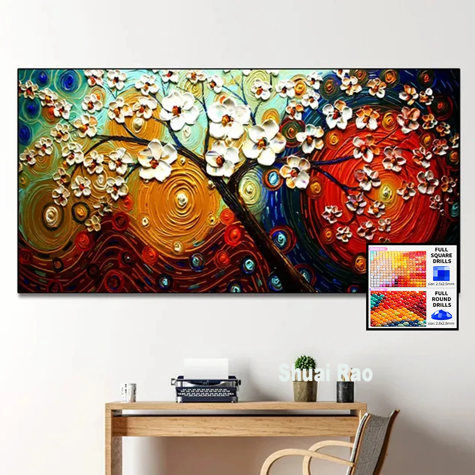 Abstract Flowers Diamond Painting 5d DIY Full Round Square Magnolia Home Decor Diamond Mosaic Cross Stitch Large Art Top Gift