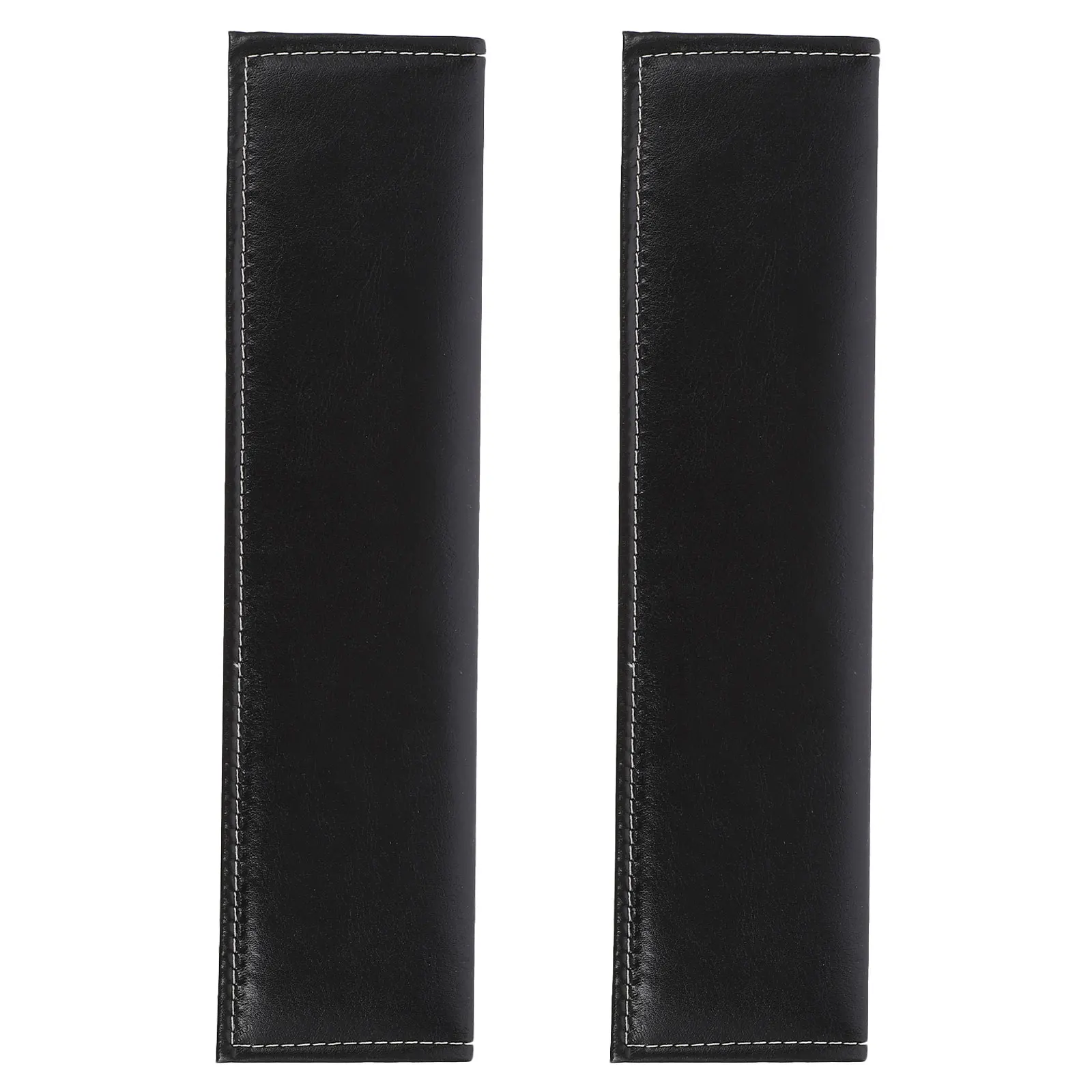 2Pcs Watch Storage Case Stylish Black PU with Beige Lining Single Watch Holder for Travel Jewelry Organization Rectangle Box