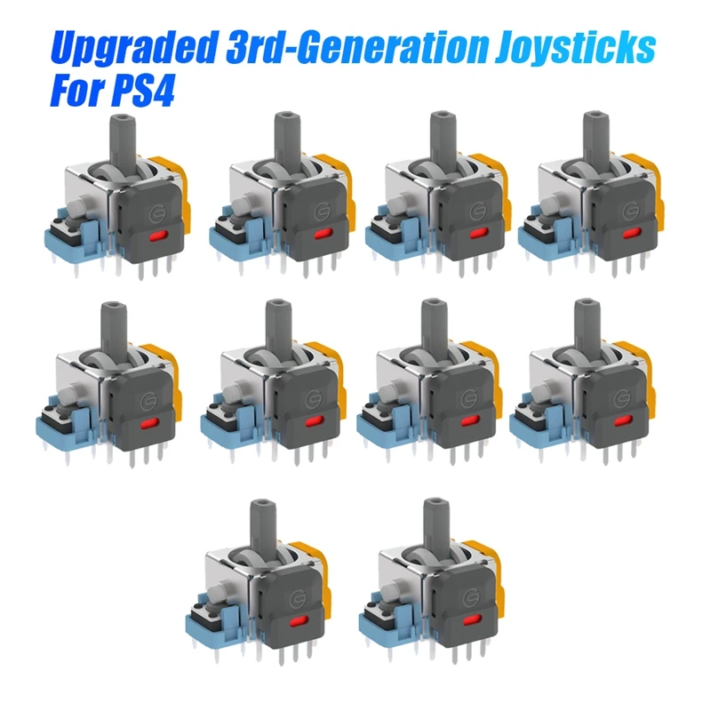 

Upgraded 10PCS Joysticks For PS4 Joysticks Hall Electromagnetic High Precision Adjustable Joysticks Durable Easy To Use