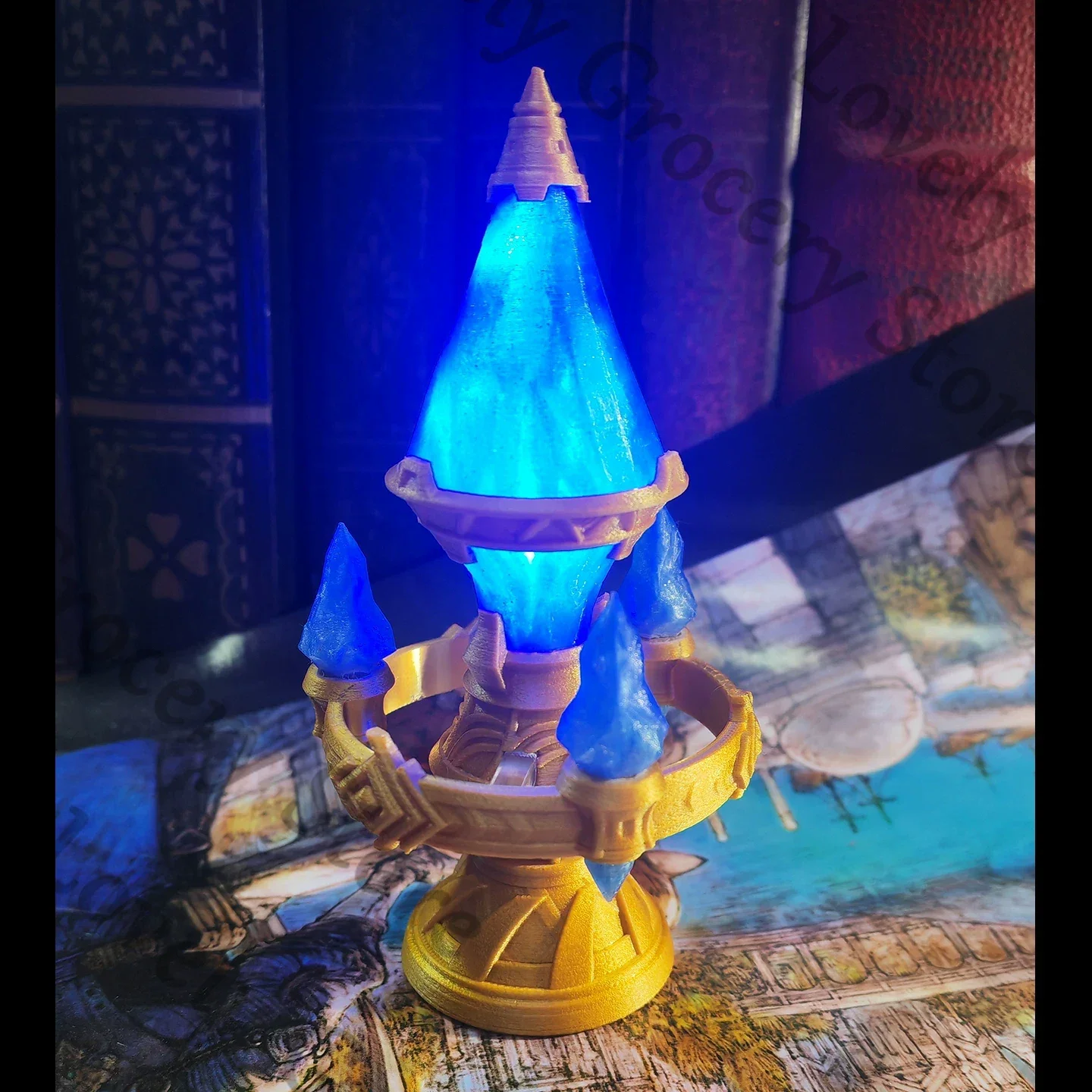 Anime Miniature Aetheryte Cosplay Cartoon Handmade Night Light Table Lamp Model Figurine Weaponry Accessories Garage Kits Gift