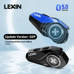 2023 Lexin-G2P Casco da motociclista Interfono Bluetooth Fino a coppia 6 ciclisti e design con pulsanti grandi Modello intercambiabile Shell 120KM/H
