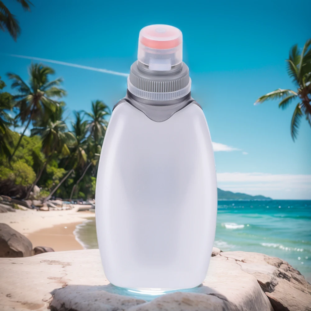 

250ml Squeeze Water Bottle with Clip & Dustproof Lid Arc Water Bottle Leakproof Sport Water Flask for Camping Cycling Marathon