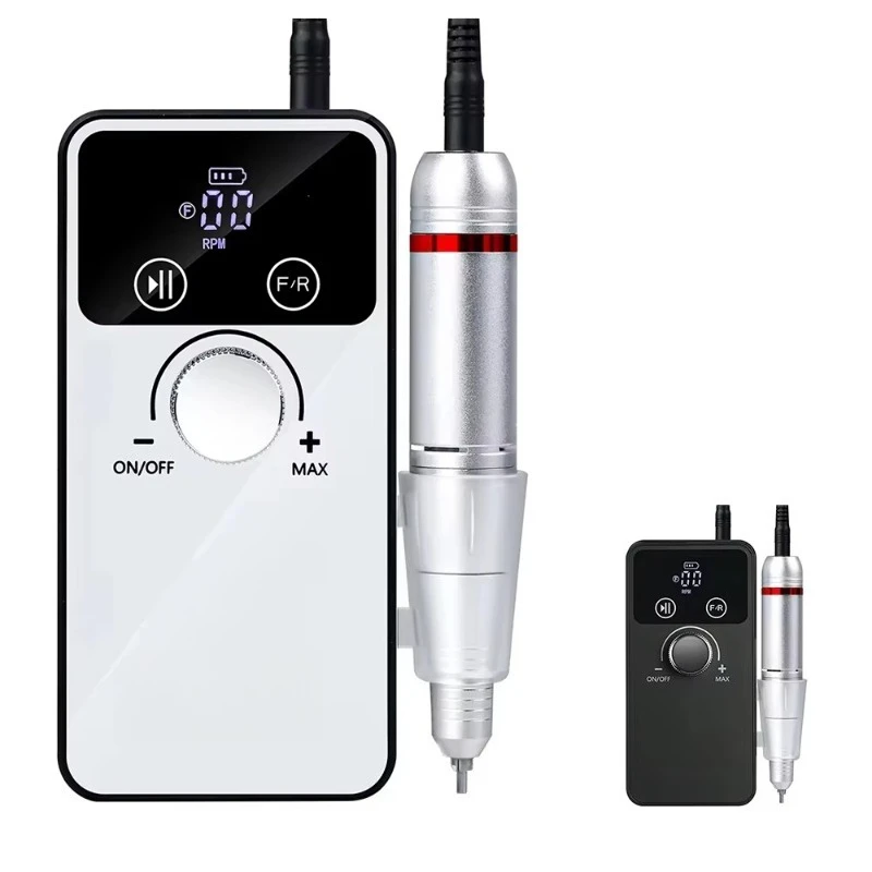 Professional USB-Charging Nail Polisher Set LCD Display Electric Nail File with Drill Bits Battery-Powered Callus Nail Drill