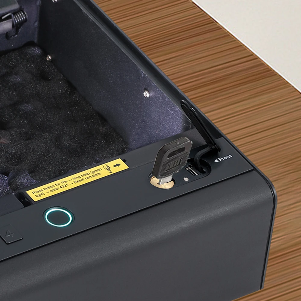 Caja fuerte para pistola con cerradura digital con huella digital